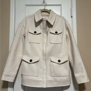 Avec les filled Women's Cream wool Jacket